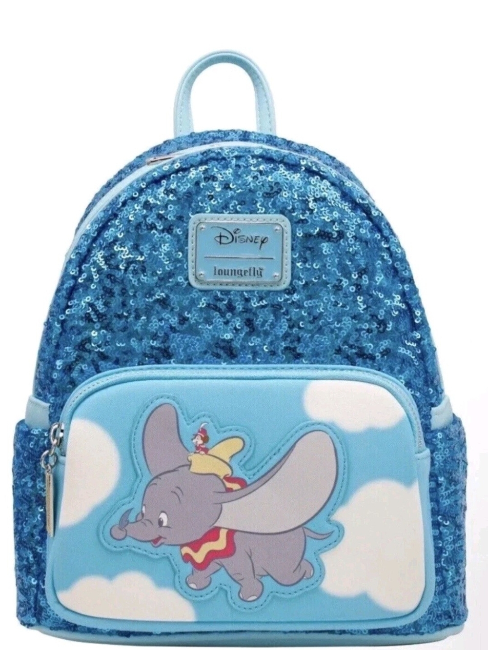 Loungefly Disney Dumbo Blue Sequin Backpack - NWT